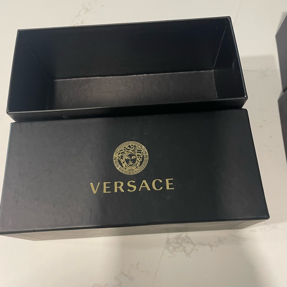 Designer sunglass boxes.